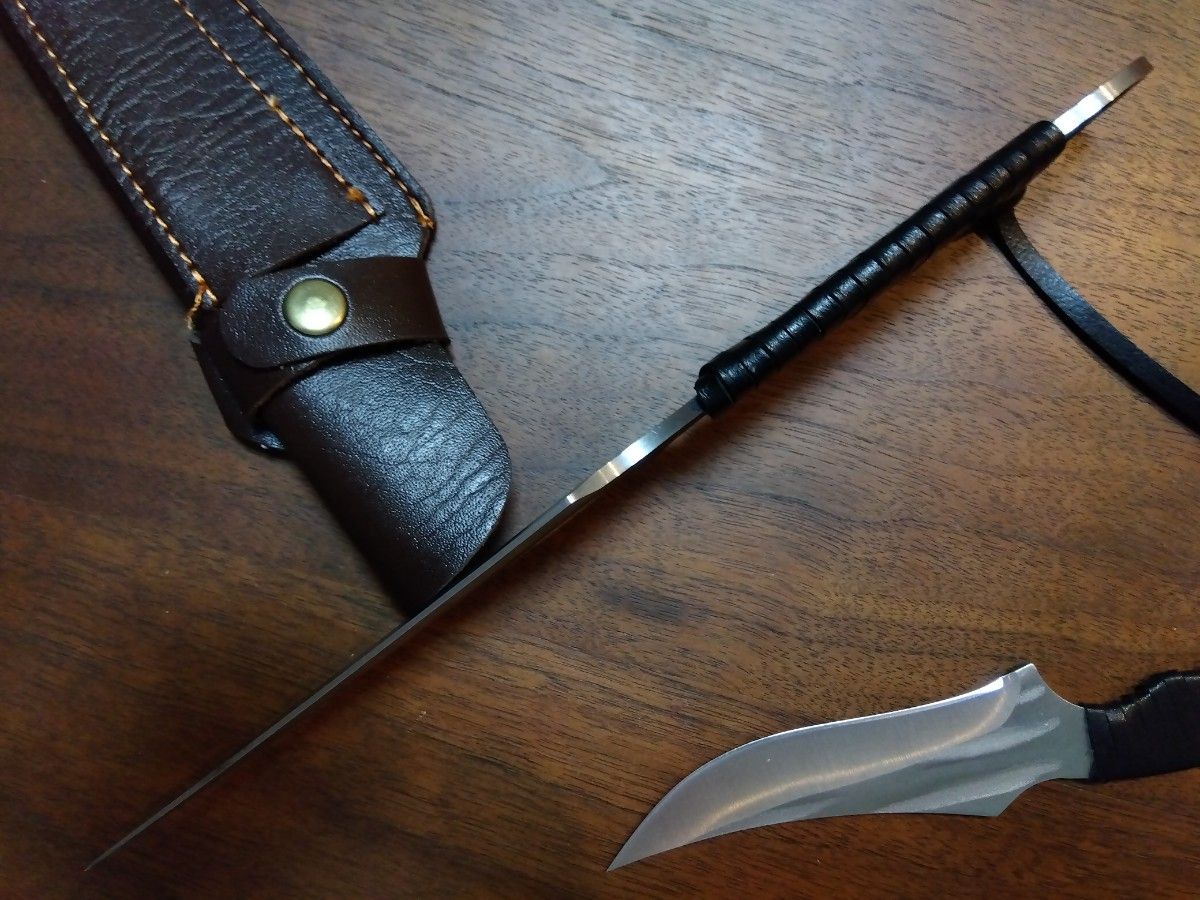 Double Knives 鉈型2点ナイフ キャンプ 釣り登山 フルタング Double Knives 鉈型2点ナイフ キャンプ 釣り登山 フルタング