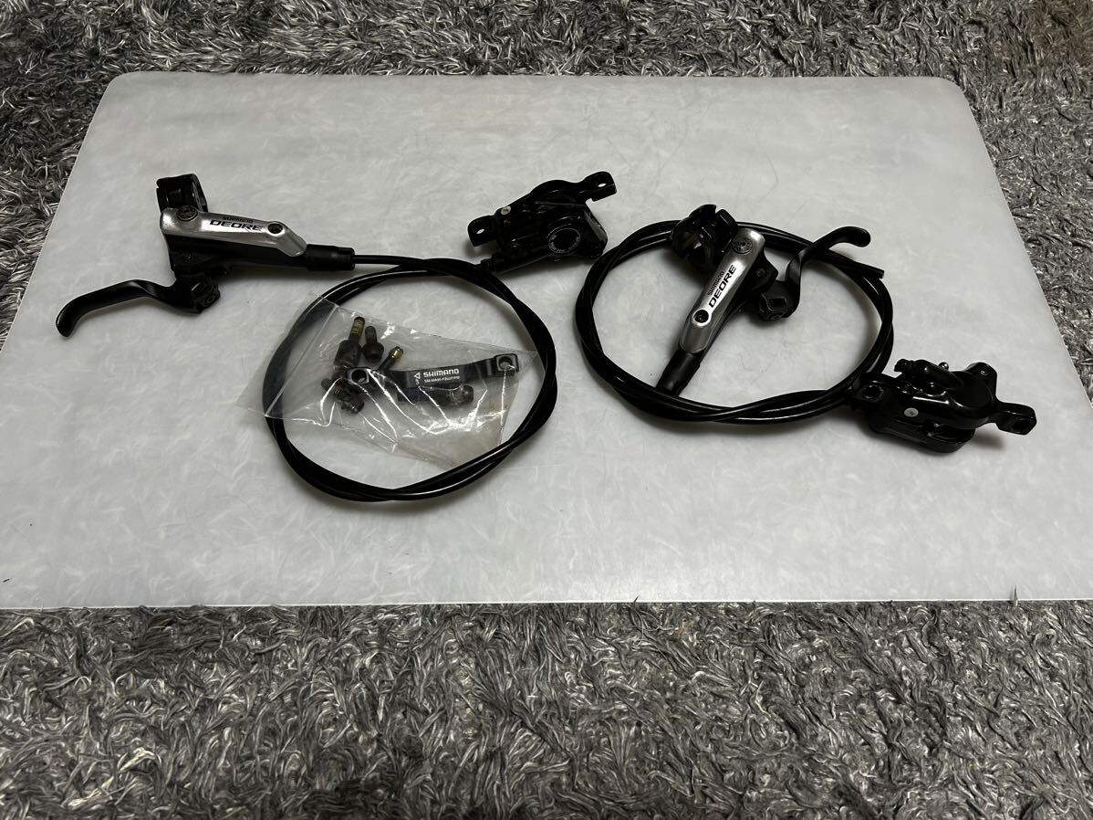SHIMANO シマノ DEORE XT ブレーキ M615 前後セット φ180 SM-RT79M 2枚 20mmアダプタ付 中古