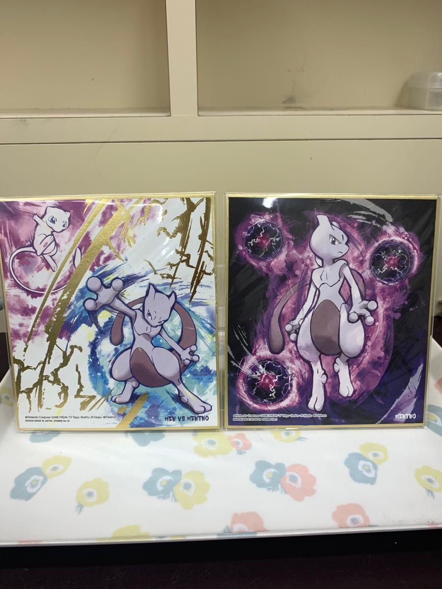 ミュウ&ミュウツー ポケモン色紙Art 色紙アート 2枚セット ミュウ&ミュウツー ポケモン色紙Art 色紙アート 2枚セット