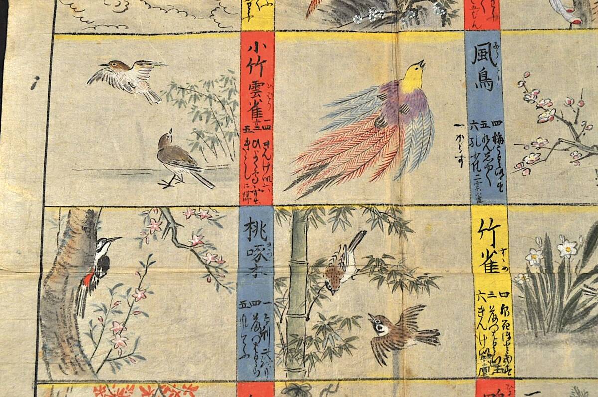 ネット限定】 肉筆花鳥雙六(仮題) 江戸中後期寫 和書 - 和書 ネット限定】 肉筆花鳥雙六(仮題) 江戸中後期寫 和書 - 和書