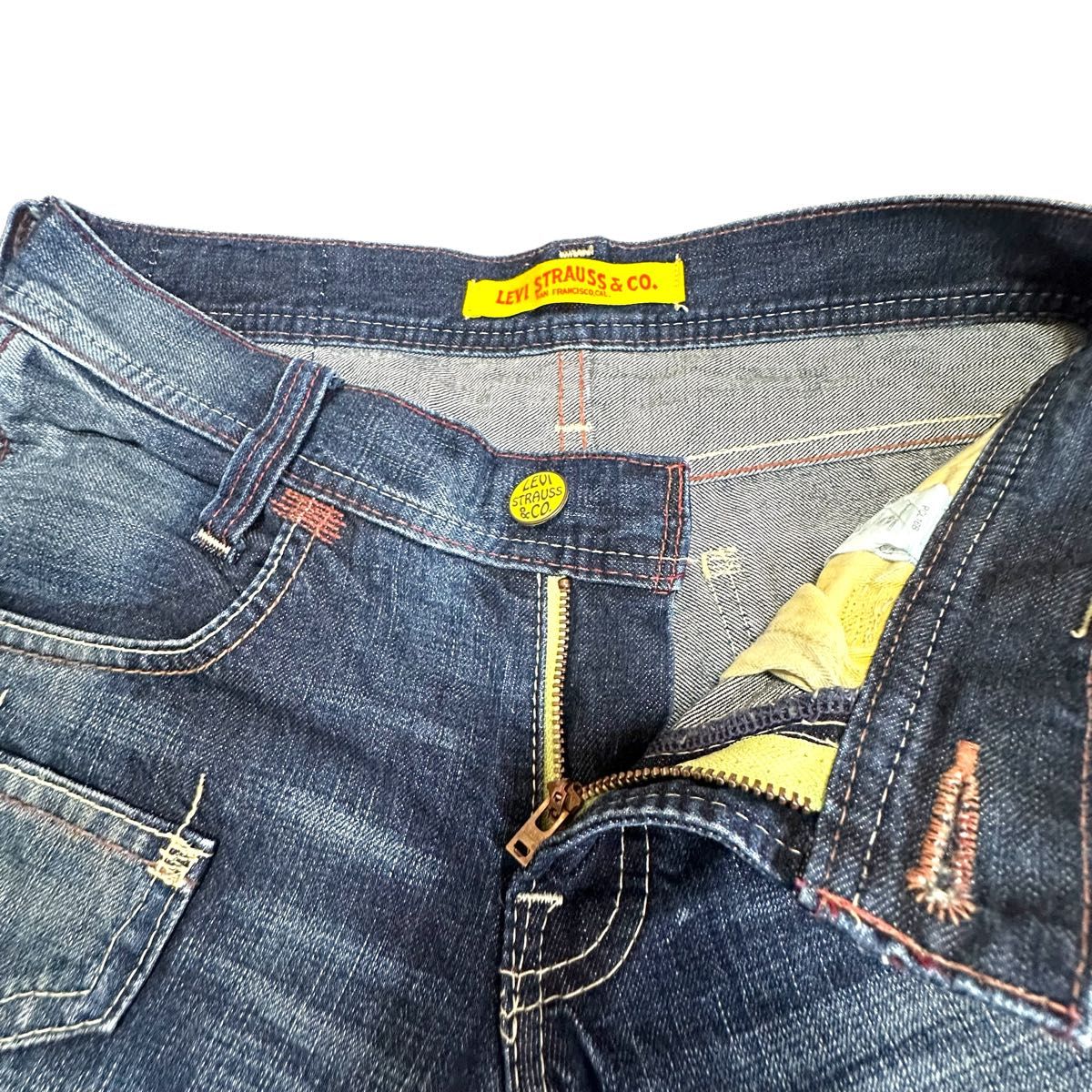 廃盤】 リーバイス デニムパンツ ダメージ加工 y2k W27 廃盤】 リーバイス デニムパンツ ダメージ加工 y2k W27