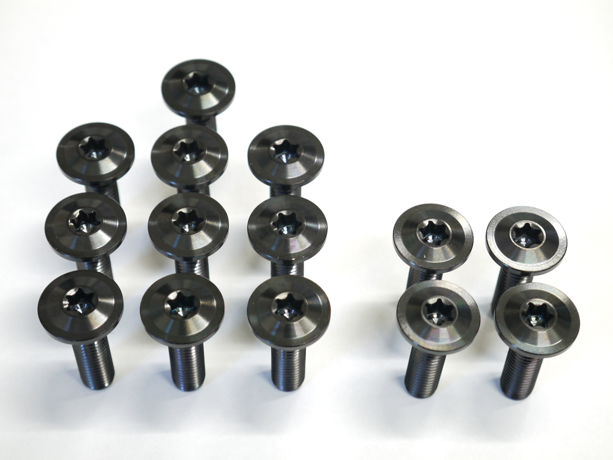 Z900/Z900RS/ Cafe /SE exclusive use front rear set 64 titanium alloy made brake disk bolt set black black *