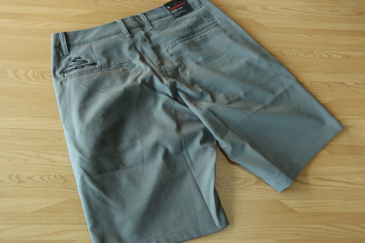 ☆☆PUMA Jackpot Short 【ダークグレー 32】 特注コブラ刺繍入り ジャックポット ショートパンツ 吸湿発散 UVカット プーマ 新品