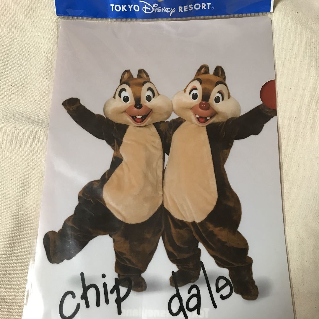TDL Chip &amp; Dale Clear File Disneyland Chip &amp; Dale TDR