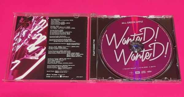 美品】 Mrs GREEN APPLE CD WanteD WanteD 通常盤 セル版 ミセス 美品】 Mrs GREEN APPLE CD WanteD WanteD 通常盤 セル版 ミセス