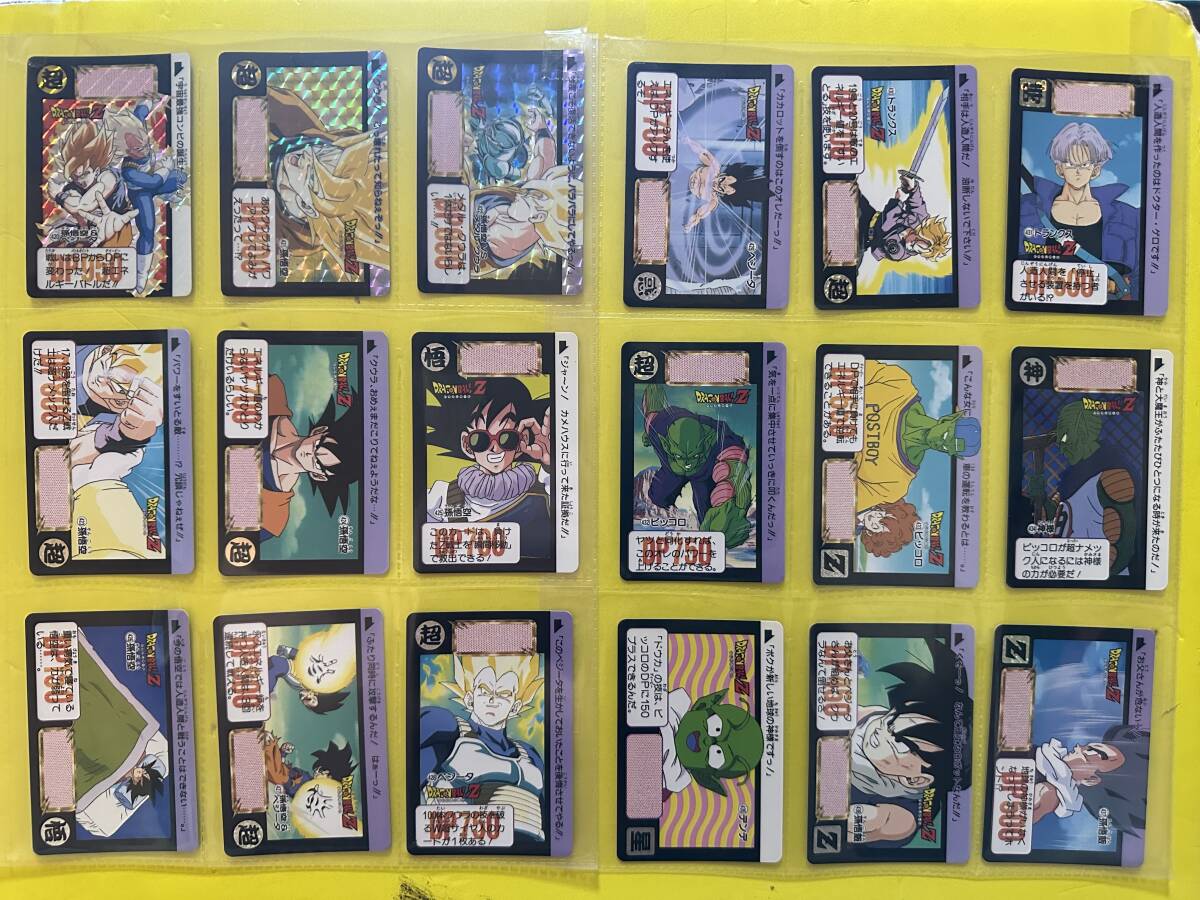 当時物 ドラゴンボール カードダス 本弾 11弾 猛威!鋼の超戦士 プリズム 6種 ノーマル 36種 セット