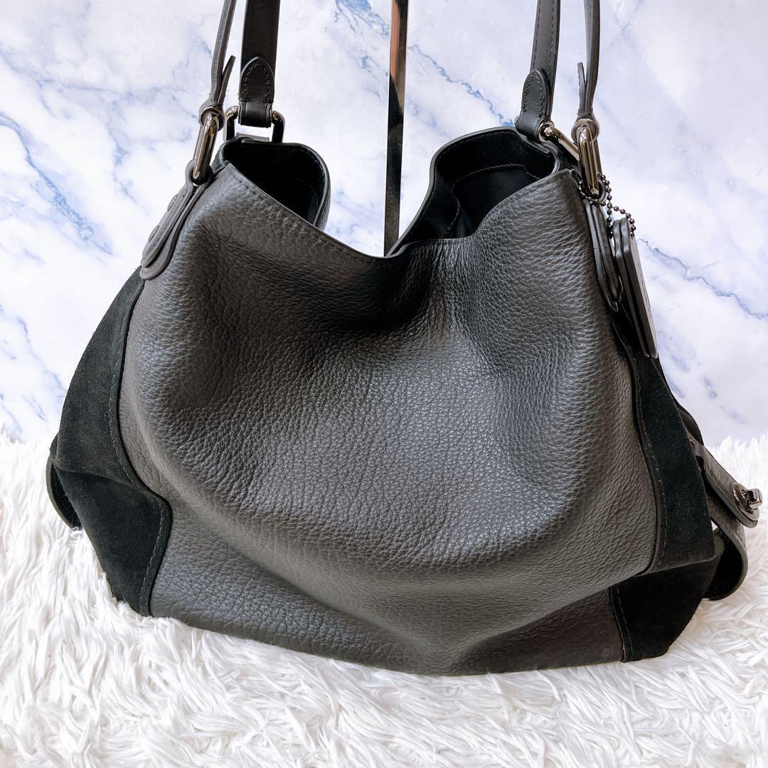 送料無料 美品 COACH コーチ イーディー レザー スエード トート 送料無料 美品 COACH コーチ イーディー レザー スエード トート