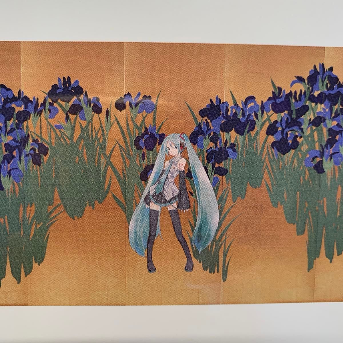 琳派×アニメ展 ポストカード2枚セット 初音ミク×燕子花 初音ミク 琳派×アニメ展 ポストカード2枚セット 初音ミク×燕子花 初音ミク