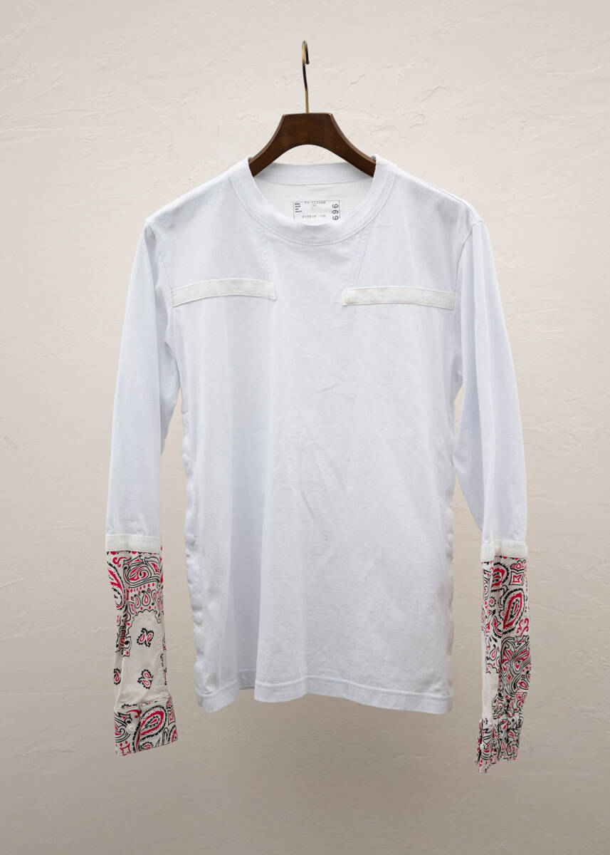 sacai サカイ 22SS Bandana Print T-shirt 長袖Ｔシャツ 1 中古