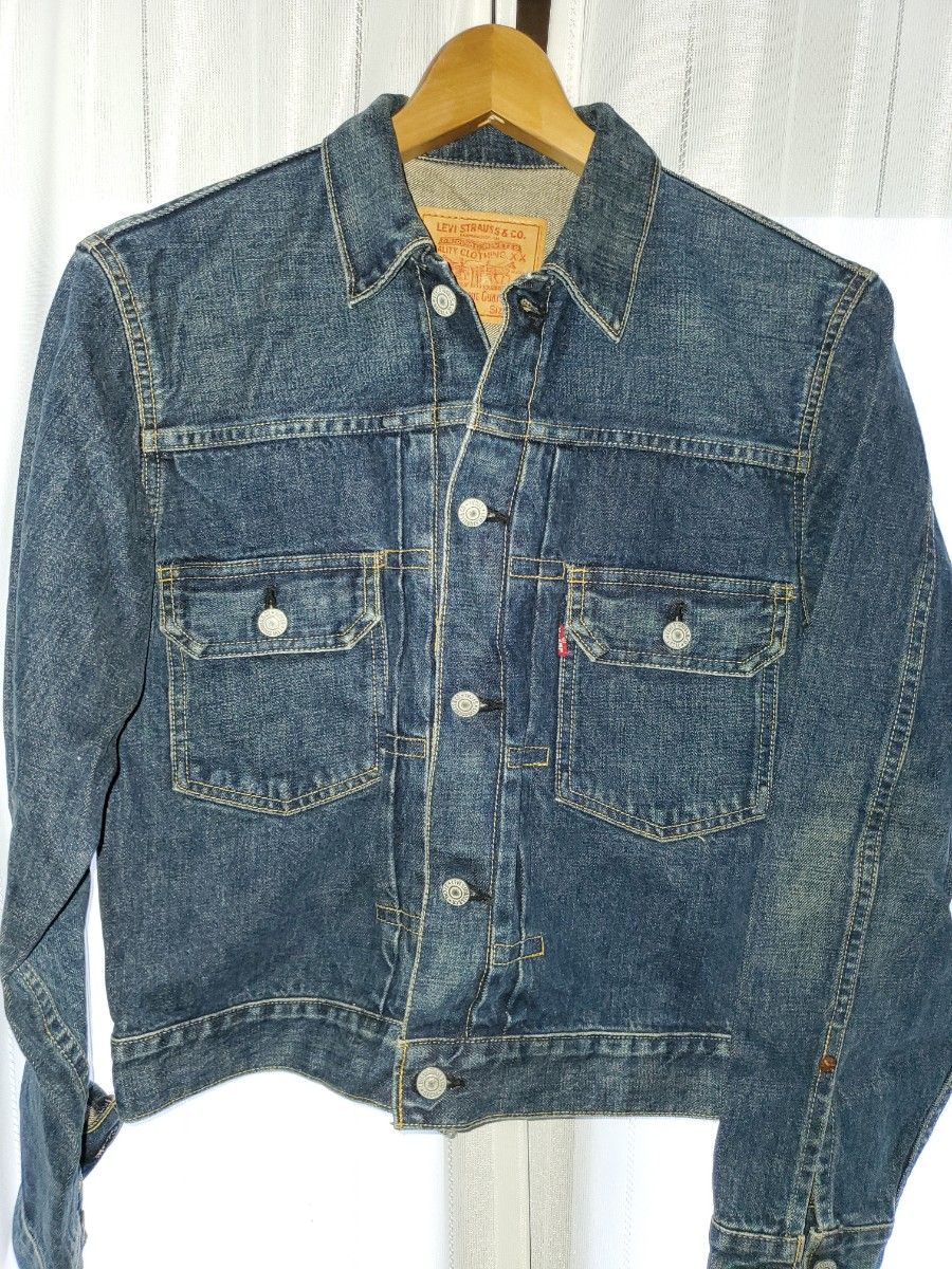 リーバイス デニムジャケット38 2nd セカンドBIGE 赤耳美品 リーバイス デニムジャケット38 2nd セカンドBIGE 赤耳美品