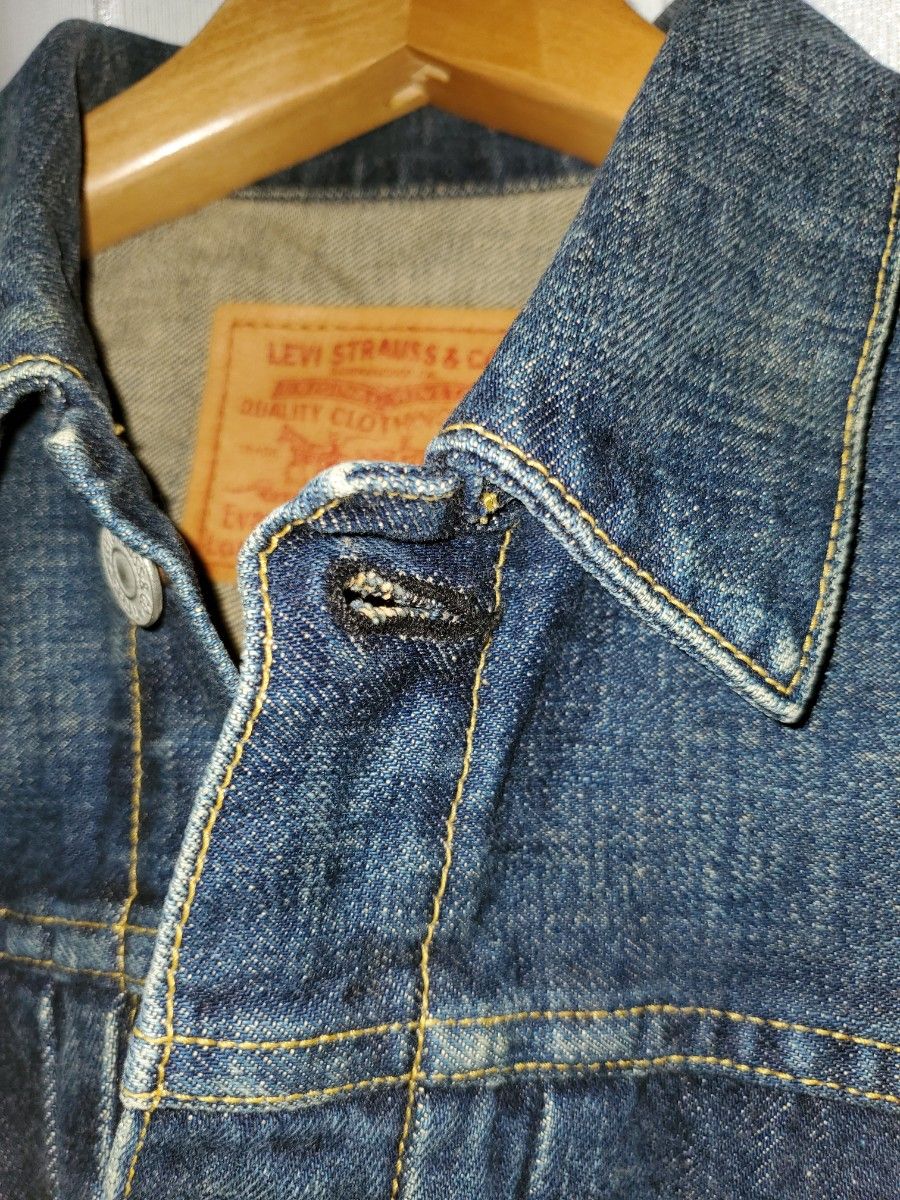 リーバイス デニムジャケット38 2nd セカンドBIGE 赤耳美品 リーバイス デニムジャケット38 2nd セカンドBIGE 赤耳美品