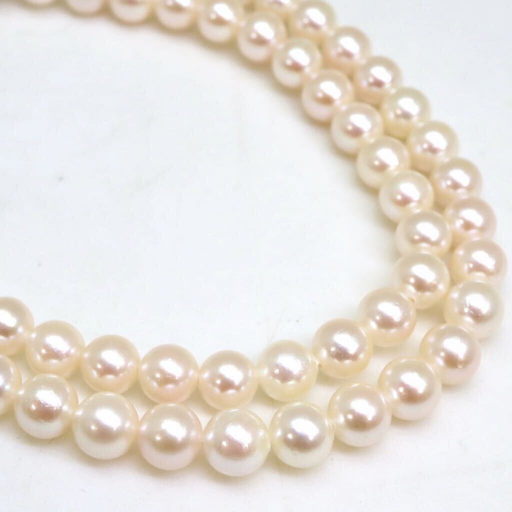  superior article!!teli is good entering!!* Akoya book@ pearl necklace 3 point . summarize *u approximately 80.0g approximately 5.5~7.5mm.pearl necklace jewelry silver DD5