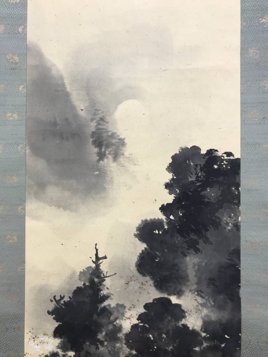 真作/奥谷秋石/春山花月之図/春山朧月夜図/山水図/桜花 真作/奥谷秋石/春山花月之図/春山朧月夜図/山水図/桜花
