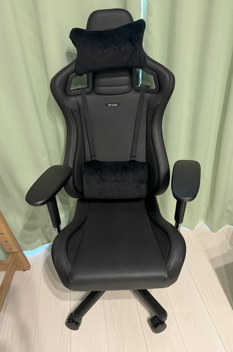 noblechairs ゲーミングチェア EPIC COMPACT ブラック デスクチェア オフィスチェア エピックコンパクト NBL-ECC-PU-BLA 黒 PUレザー