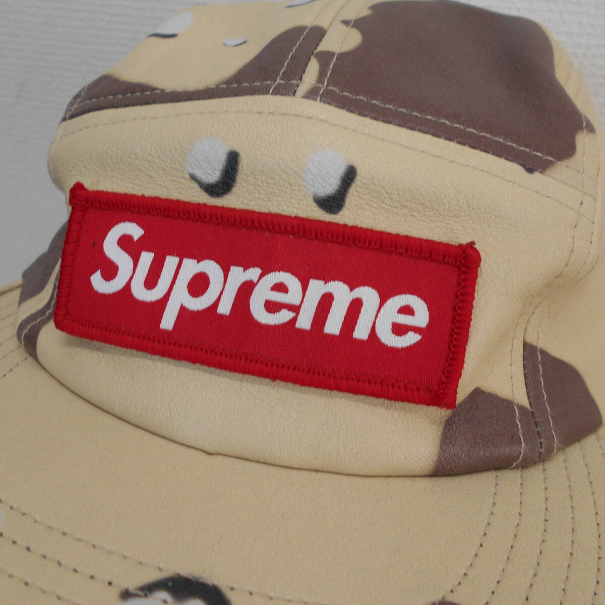 SUPREME シュプリーム 17SS Leather Camp Cap Desert Camo SUPREME シュプリーム 17SS Leather Camp Cap Desert Camo