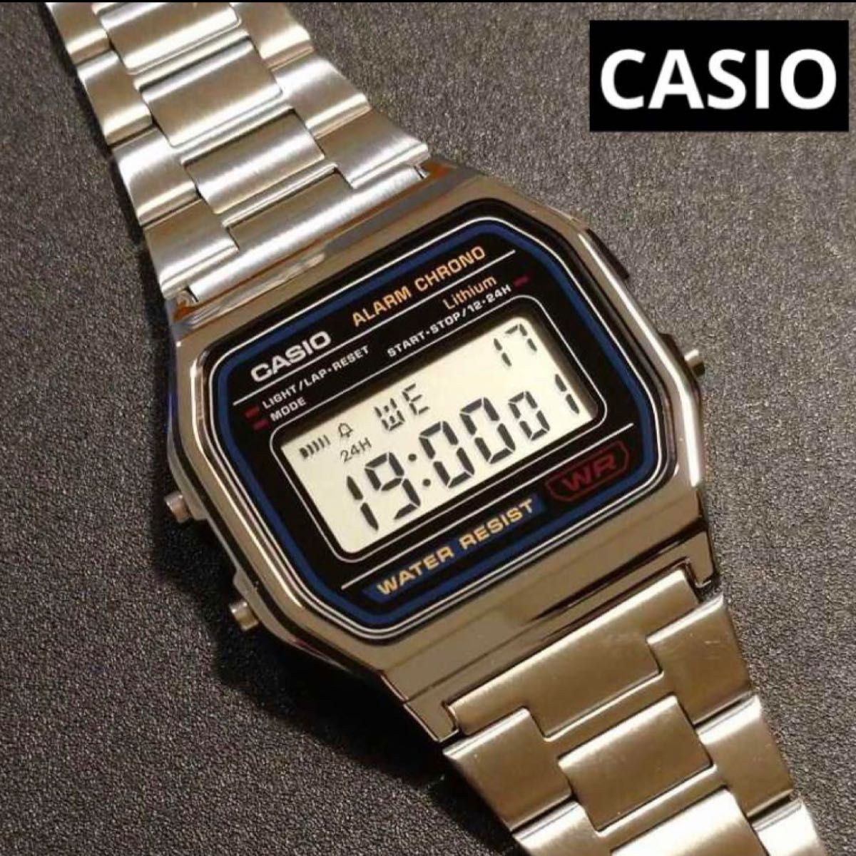 新品未開封】カシオ デジタル腕時計 ステンレス レトロ風モデル 新品未開封】カシオ デジタル腕時計 ステンレス レトロ風モデル
