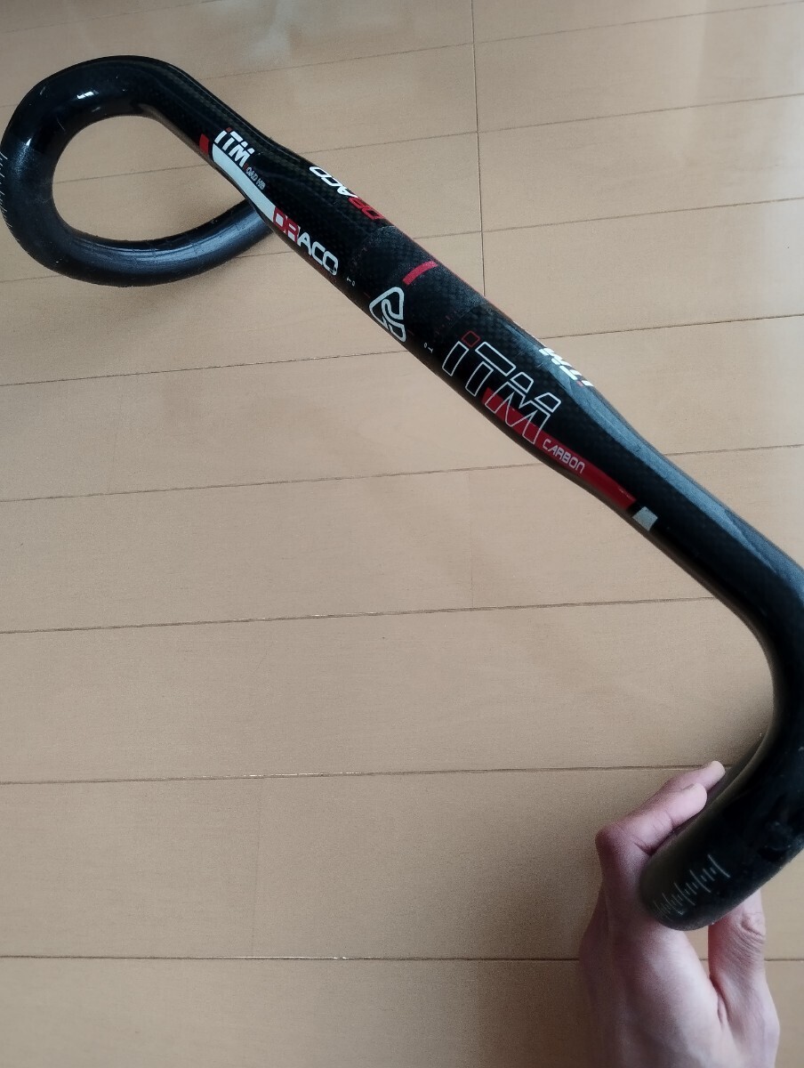 ITM DRACO カーボンハンドルバー 軽量 ロードバイク コンパクトハンドル 400mm 31.8mm