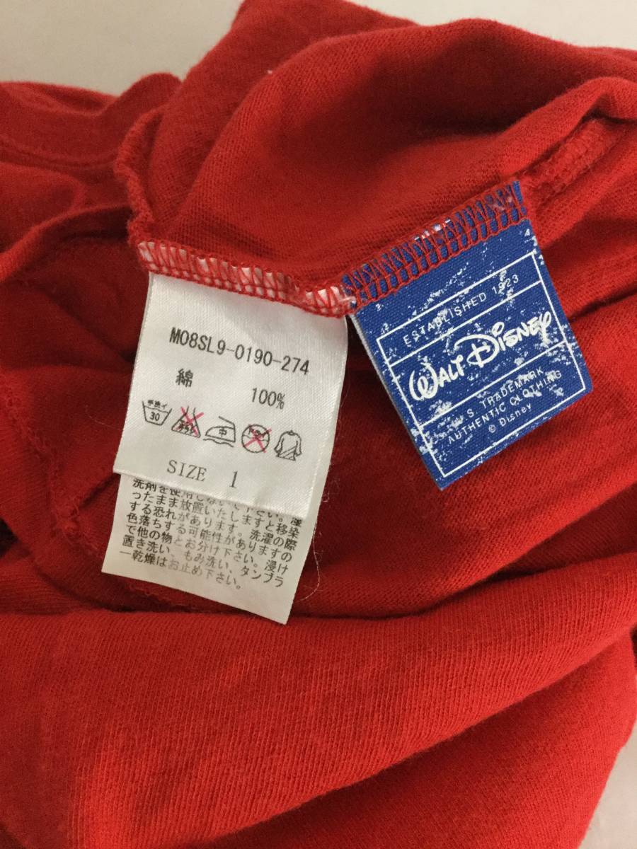 moussy × Disney スケーターグーフィー スケボープリント 半袖Tシャツ 1 小さいサイズ 赤 日本製_画像6