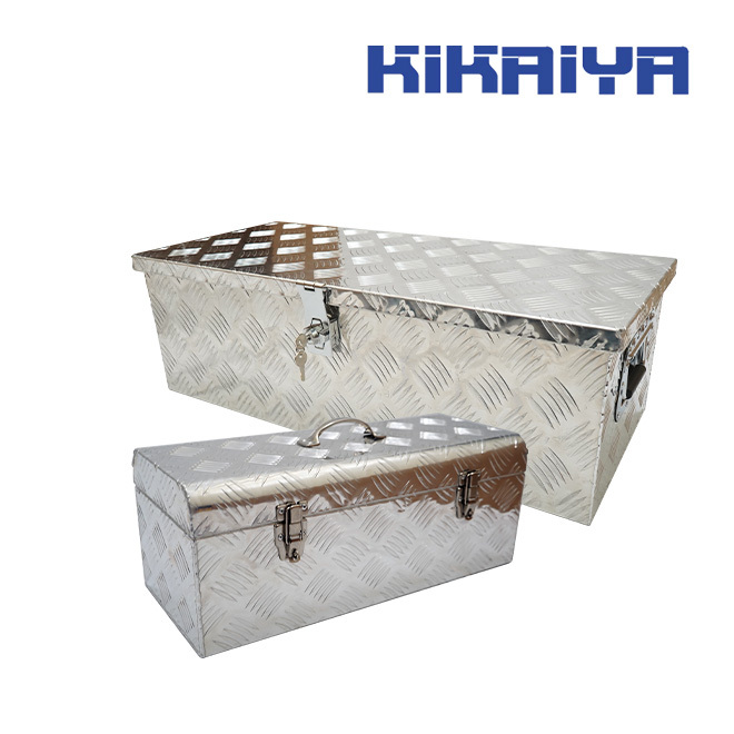 KIKAIYA アルミボックス 小／中セット W570xD240xH220mm／W760xD335xH250mm アルミ工具箱 軽トラ 荷台 ボックス