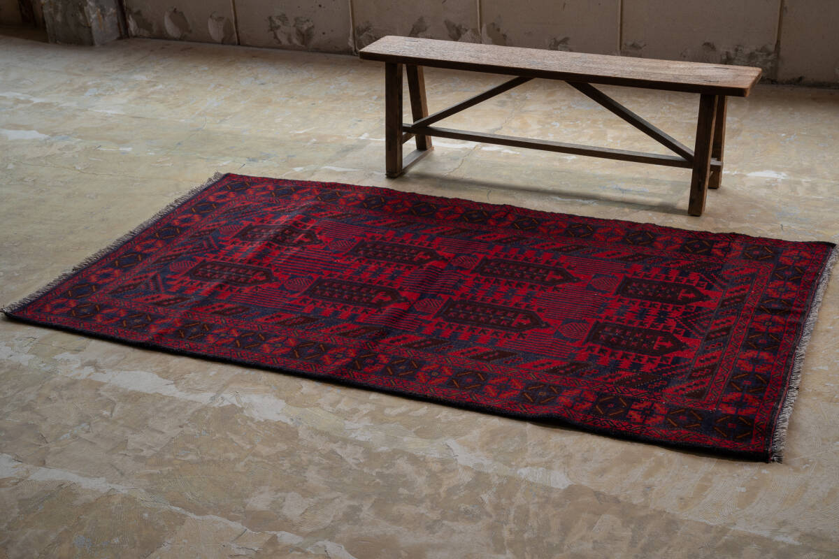35 000→¥25 000 スペシャル価格 トライバルラグ 202×109cm 35 000→¥25 000 スペシャル価格 トライバルラグ 202×109cm
