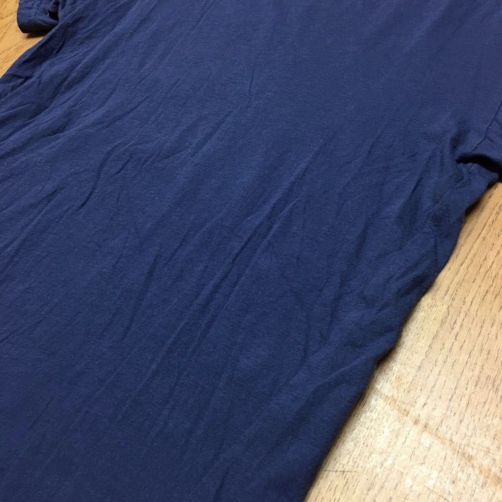 (R.Lauren) Ralph Lauren *size M / темно-синий серия короткий рукав футболка tops Logo вышивка one отметка SLEEPWEAR // USA б/у одежда 