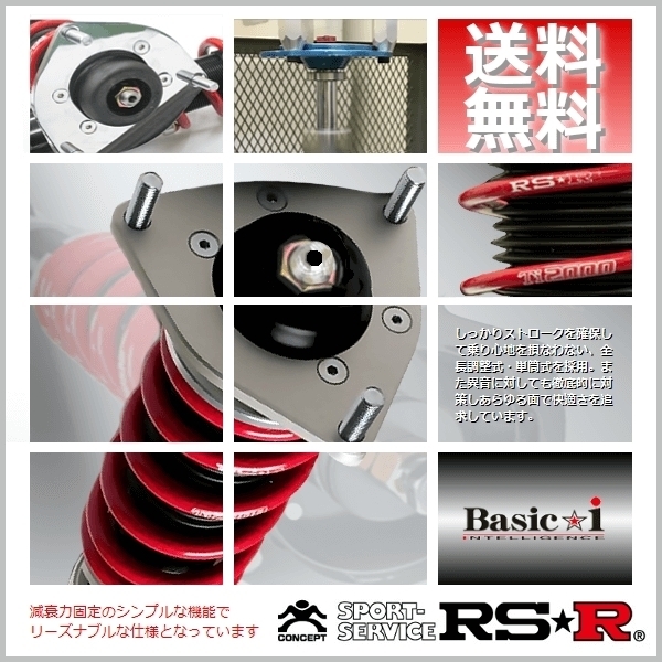 RSR (RS☆R) 車高調 ベーシックアイ (Basic☆i) (推奨) エルグランド NE51 (4WD NA 14/5~22/7) (BAIN766M)