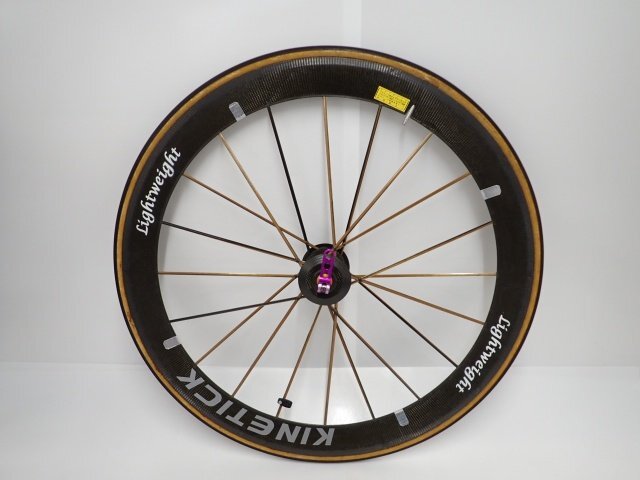 KINETICK Light Weight キネティック ライトウェイト カーボン ロードバイクホイール 700C チューブラー フロントのみ ∬ 6E8F9-3