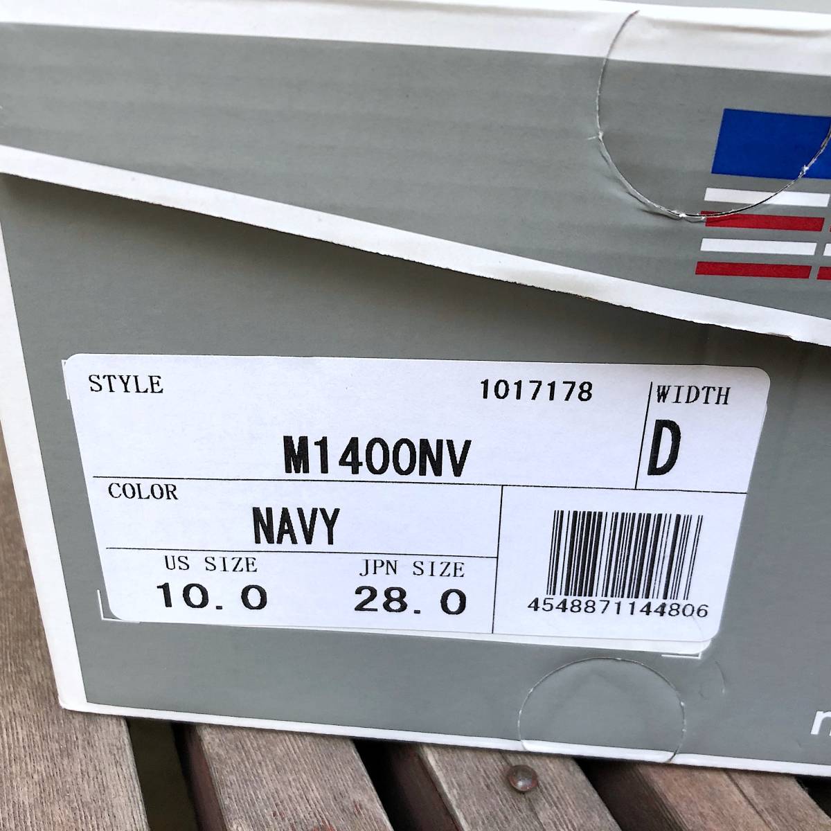 J.Crew別注 USA製 NEW BALANCE M1400NV NAVY US10D 28cm 限定コラボ 新品アメリカ米国製 ネイビー×グレー スエード 紺 NB スニーカー_画像10