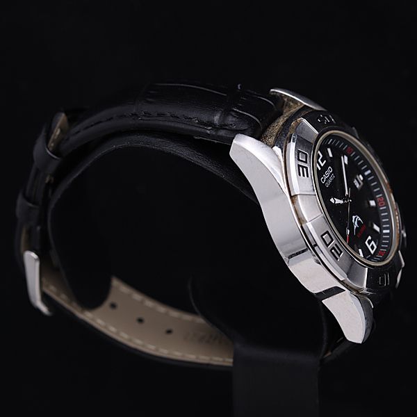 1 иен работа хорошая вещь Casio большой b часы MDV-100 QZ чёрный циферблат раунд Date мужские наручные часы NGM 5511000 6PRT