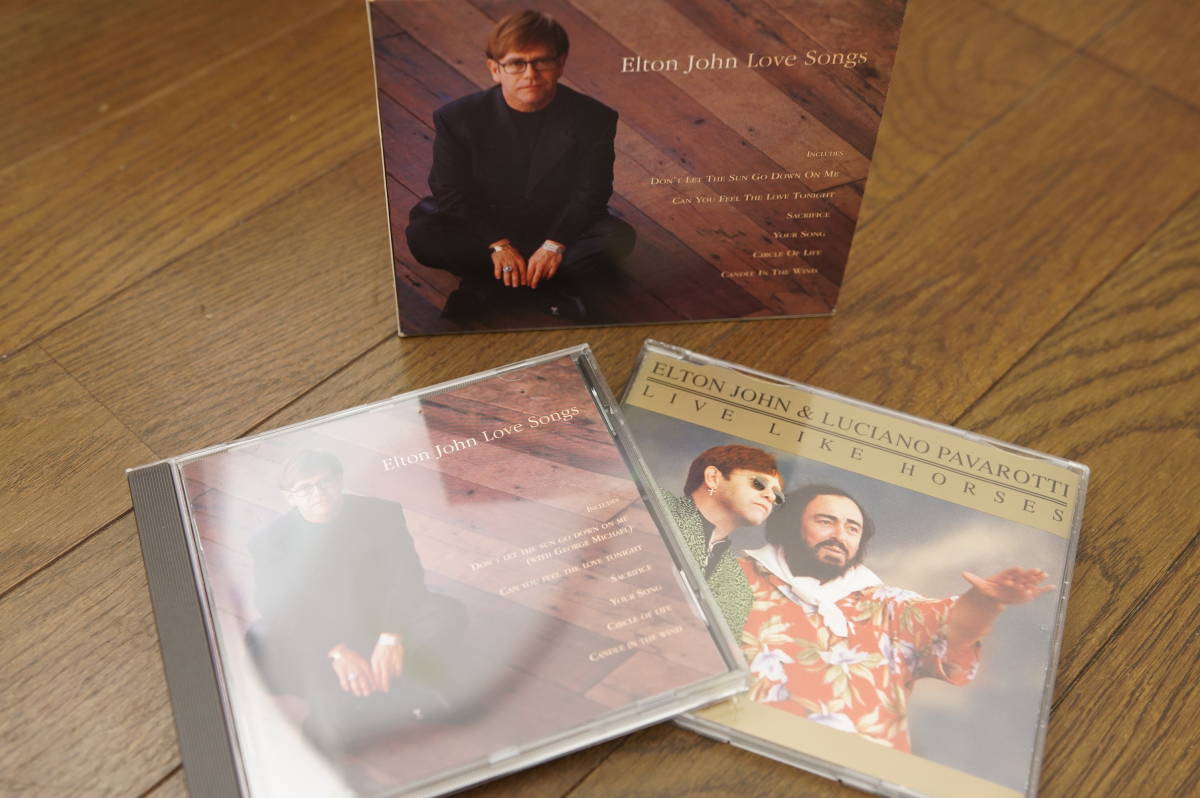 ★Elton John Love Songs / Luciano Pavarotti Live Like Horses エルトンジョン パヴァロッティ 限定版 (クリポス)_画像1