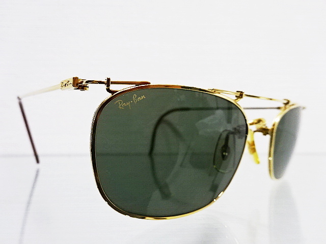 ボシュロム レイバン Ray-Ban デコメタル 廃盤 美品 B&L デコメタル ソフトスクエア G15XLT ゴールド