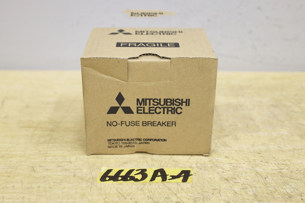 6663A24 未使用 MITSUBISHI 三菱 ノーヒューズブレーカー NV50-SVFU 15A 30mA 遮断器