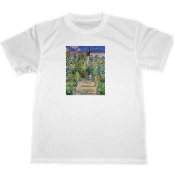 ヴェトウイユの画家の庭園　モネ　ドライ　Tシャツ　名画　絵画　グッズ_画像1