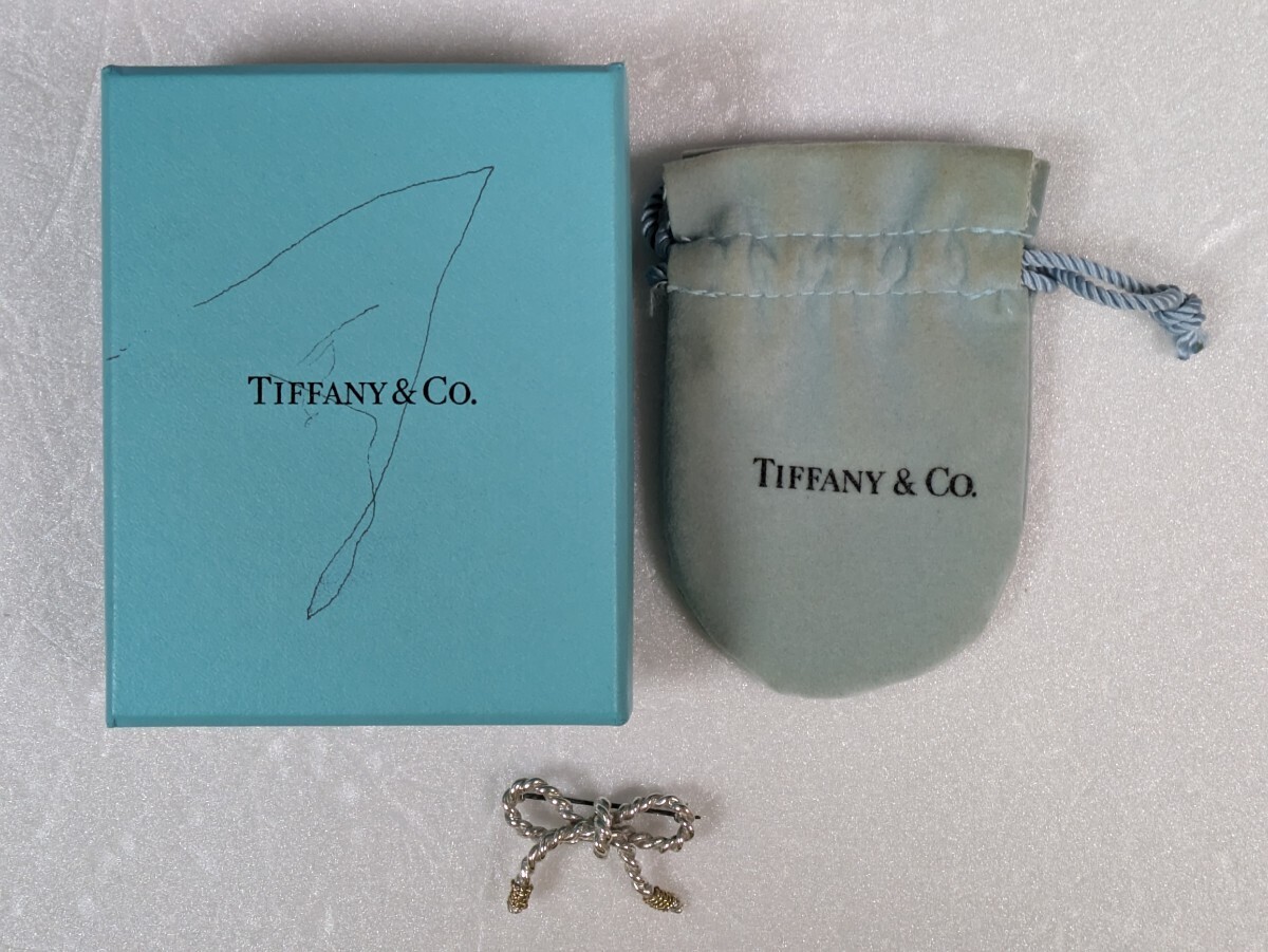 TIFFANY&Co 】ティファニー ツイストリボン コンビブローチ TIFFANY&Co 】ティファニー ツイストリボン コンビブローチ