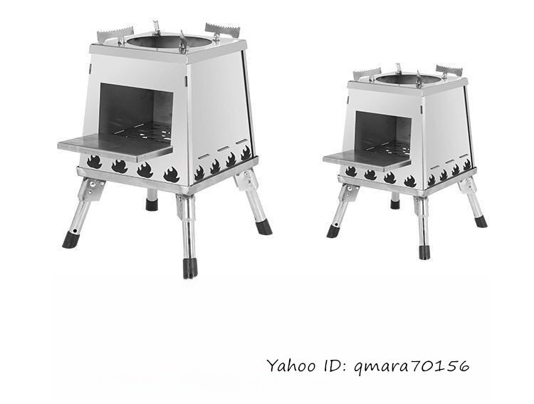 薪ストーブ 折り畳み 高効率 ソロストーブ 組み立て簡単 ハイキング ピクニック キャンプストーブ 未使用 収納袋付 (シルバーＬ)