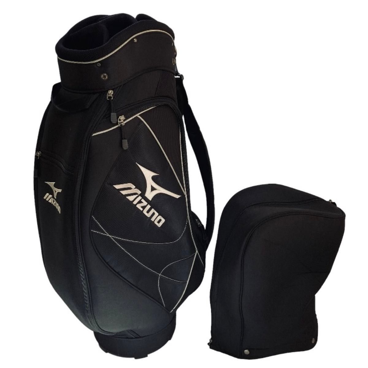 美品 MIZUNO ミズノ キャディバッグ ブラック カートバッグ 美品 MIZUNO ミズノ キャディバッグ ブラック カートバッグ