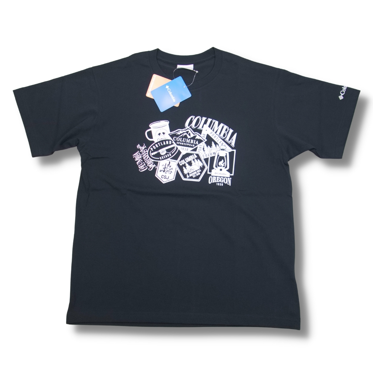 即決 コロンビア ワッペン グラフィック BLK/Lサイズ 半袖T 即決 コロンビア ワッペン グラフィック BLK/Lサイズ 半袖T