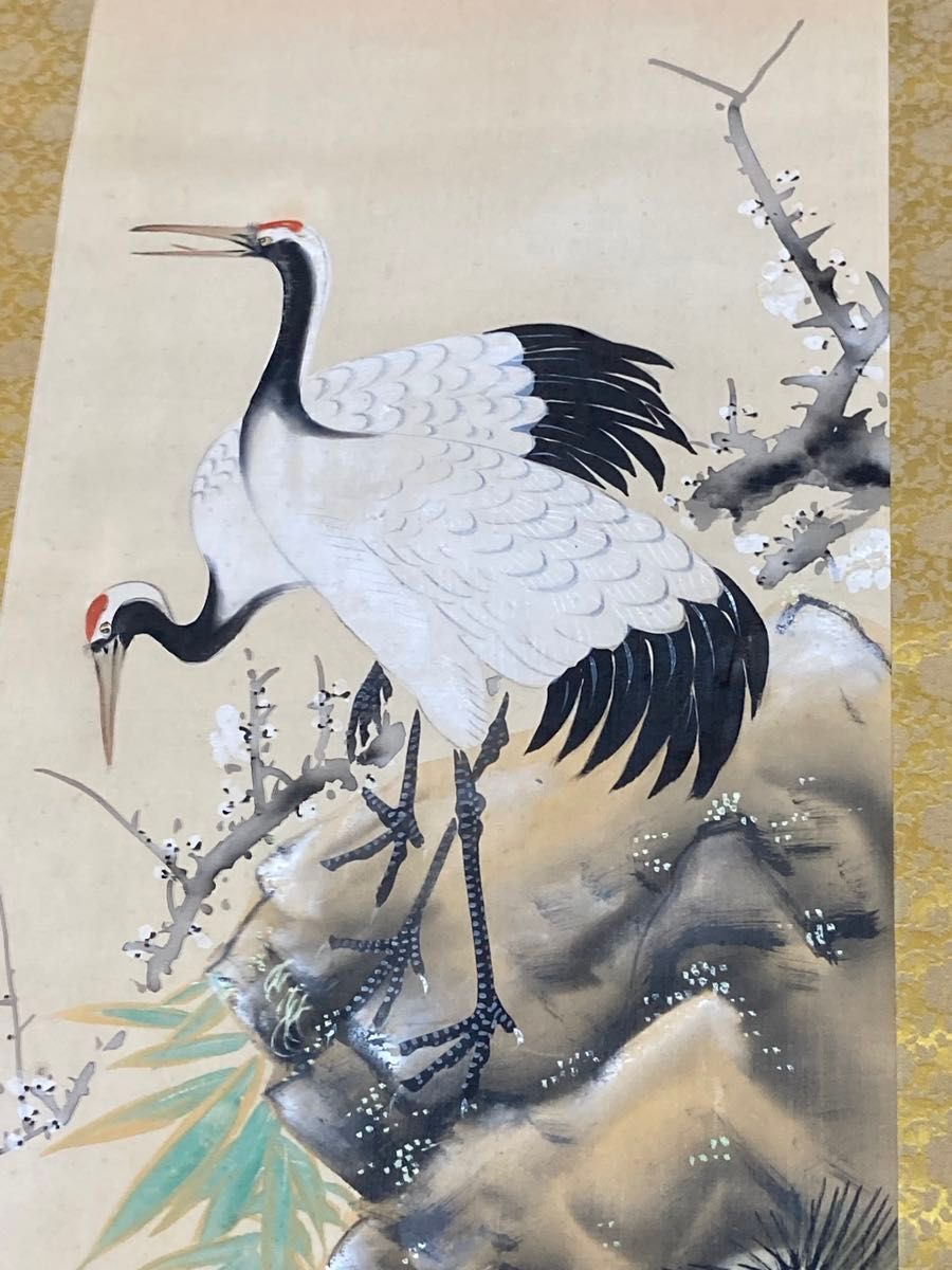 掛け軸 慶祝画 鶴亀 松竹梅鶴 190cmx52 5cm 絵画 日本画 掛軸 掛け軸 慶祝画 鶴亀 松竹梅鶴 190cmx52 5cm 絵画 日本画 掛軸