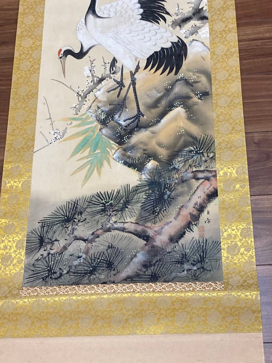 掛け軸 慶祝画 鶴亀 松竹梅鶴 190cmx52 5cm 絵画 日本画 掛軸 掛け軸 慶祝画 鶴亀 松竹梅鶴 190cmx52 5cm 絵画 日本画 掛軸