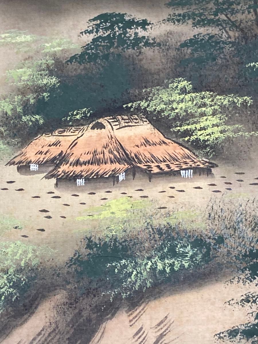 小室翠雲 掛軸 真作 肉筆 山水画 山水図 風景画 合せ箱 田崎草雲 小室翠雲 掛軸 真作 肉筆 山水画 山水図 風景画 合せ箱 田崎草雲
