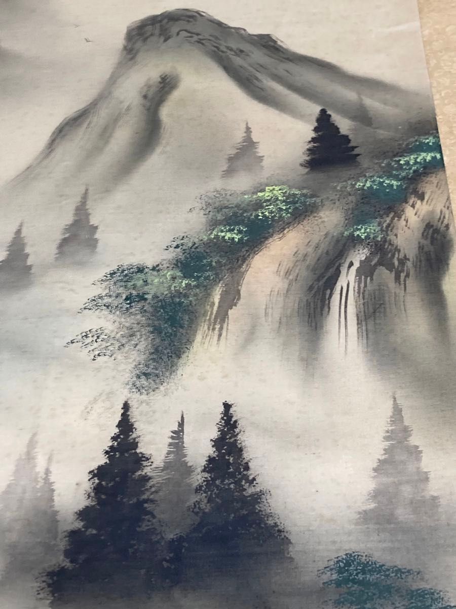 小室翠雲 掛軸 真作 肉筆 山水画 山水図 風景画 合せ箱 田崎草雲 小室翠雲 掛軸 真作 肉筆 山水画 山水図 風景画 合せ箱 田崎草雲