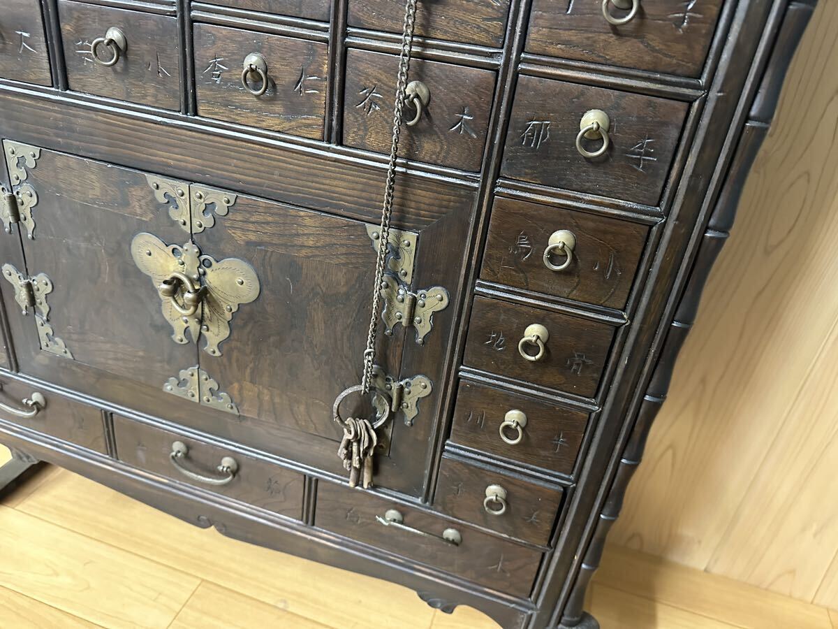 李朝家具 薬箪笥 薬棚 韓国 韓方箪笥 アンティーク ヤクジャン 李朝家具 薬箪笥 薬棚 韓国 韓方箪笥 アンティーク ヤクジャン