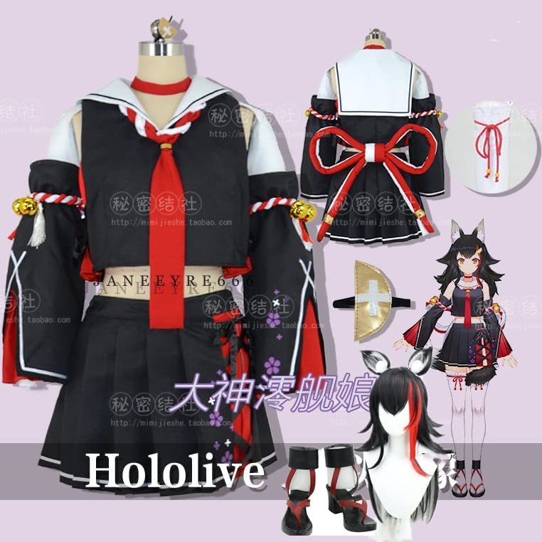バーチャルYouTuber Vtuber にじさんじ 大神ミオ コスプレ衣装+ バーチャルYouTuber Vtuber にじさんじ 大神ミオ コスプレ衣装+