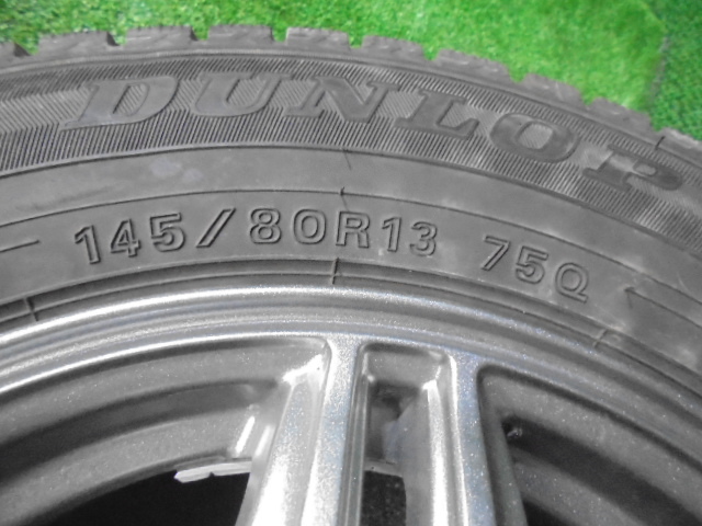 5FF729 B1)) free shipping 2022 year made 145/80R13 Dunlop u in Tarmac sWM02 studdless tires + aluminium wheel 4 pcs set 