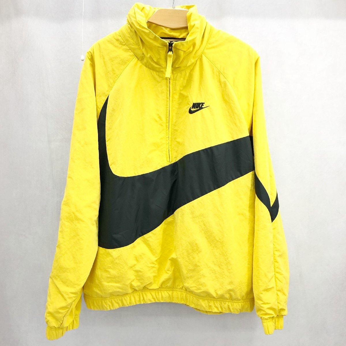 NIKE BIG SWOOSH ANRK JACKET ナイキ ビッグスウッシュ アノラックジャケット AJ1405-713 サイズ S メンズ SPORTS WEAR イエロー ブラック