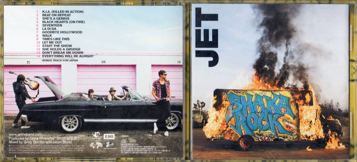 ♪豪産古Rock≪国内盤帯付CD≫JET(ジェット)/Shaka Rock♪♪_トレー裏ジャケット・表ジャケット