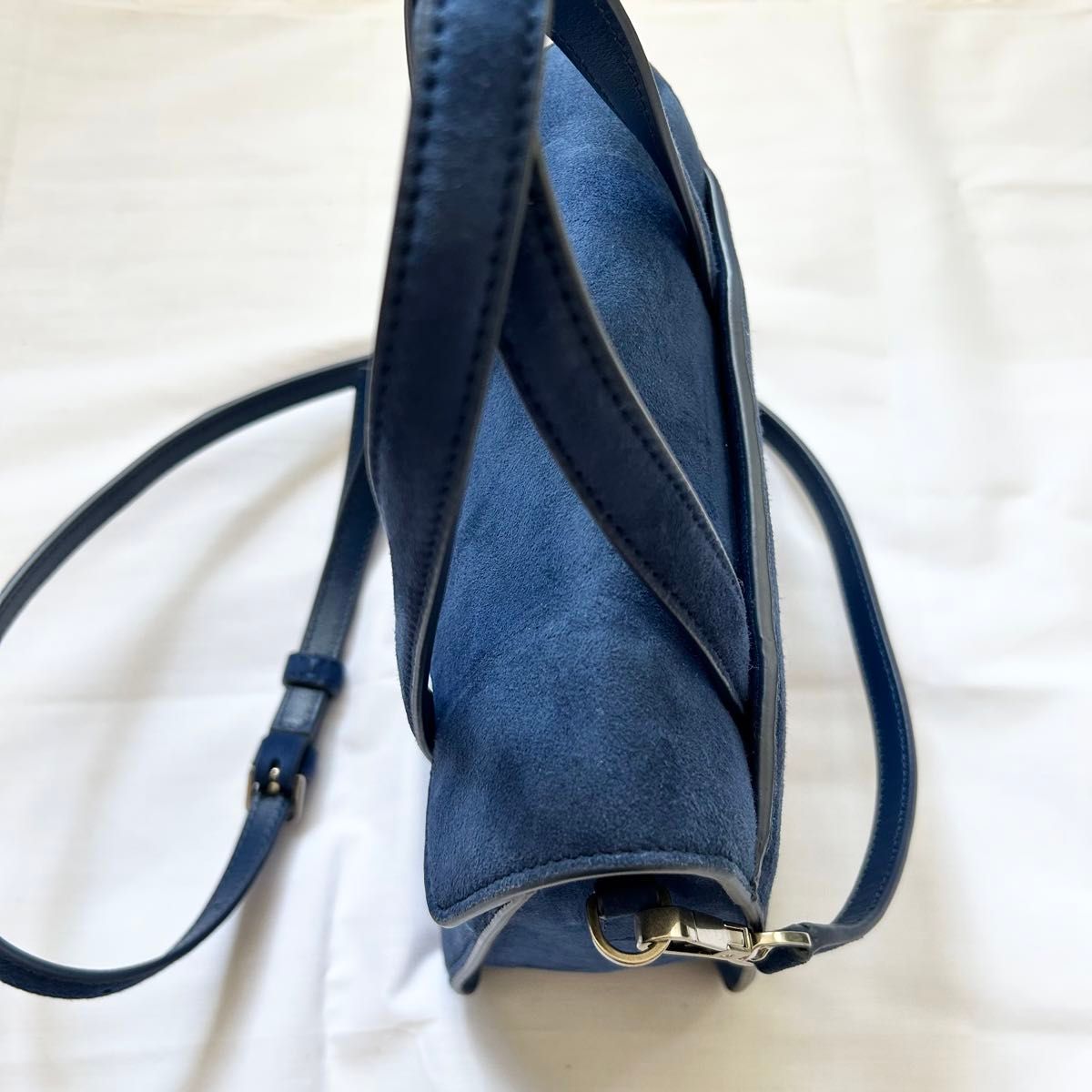 極美品 2way アニエスベー ショルダーバッグ ブルー 羊革 miyuki 極美品 2way アニエスベー ショルダーバッグ ブルー 羊革 miyuki