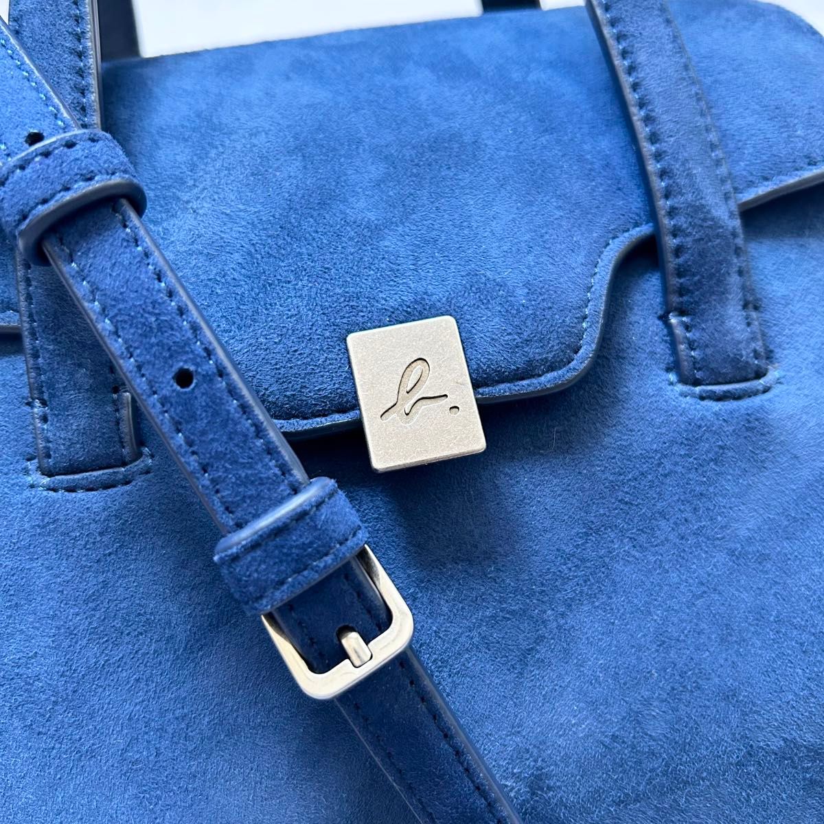極美品 2way アニエスベー ショルダーバッグ ブルー 羊革 miyuki 極美品 2way アニエスベー ショルダーバッグ ブルー 羊革 miyuki