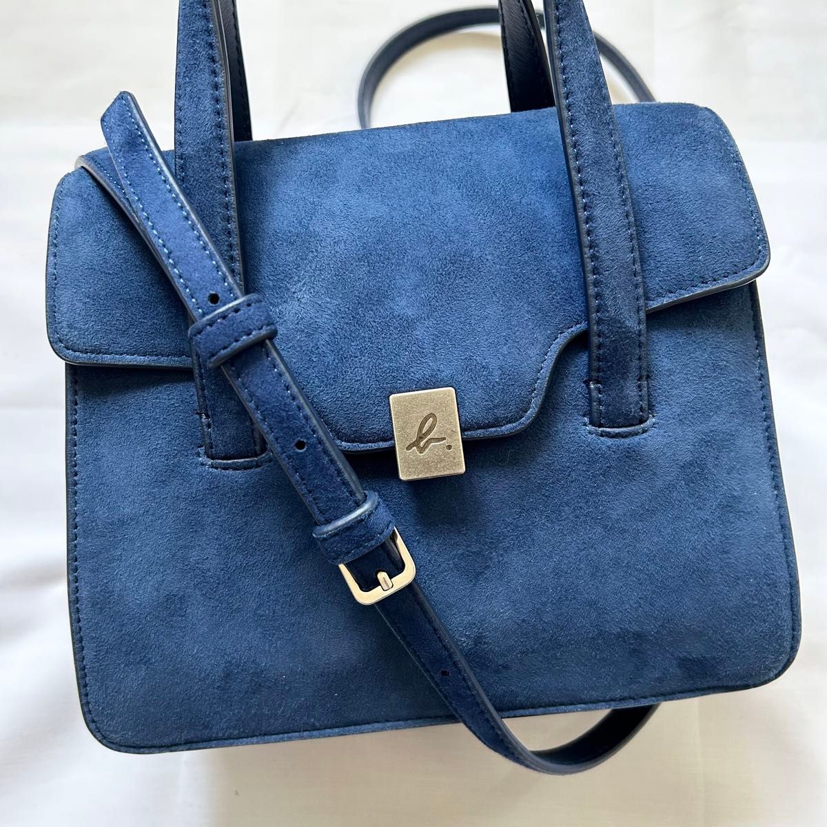 極美品 2way アニエスベー ショルダーバッグ ブルー 羊革 miyuki 極美品 2way アニエスベー ショルダーバッグ ブルー 羊革 miyuki