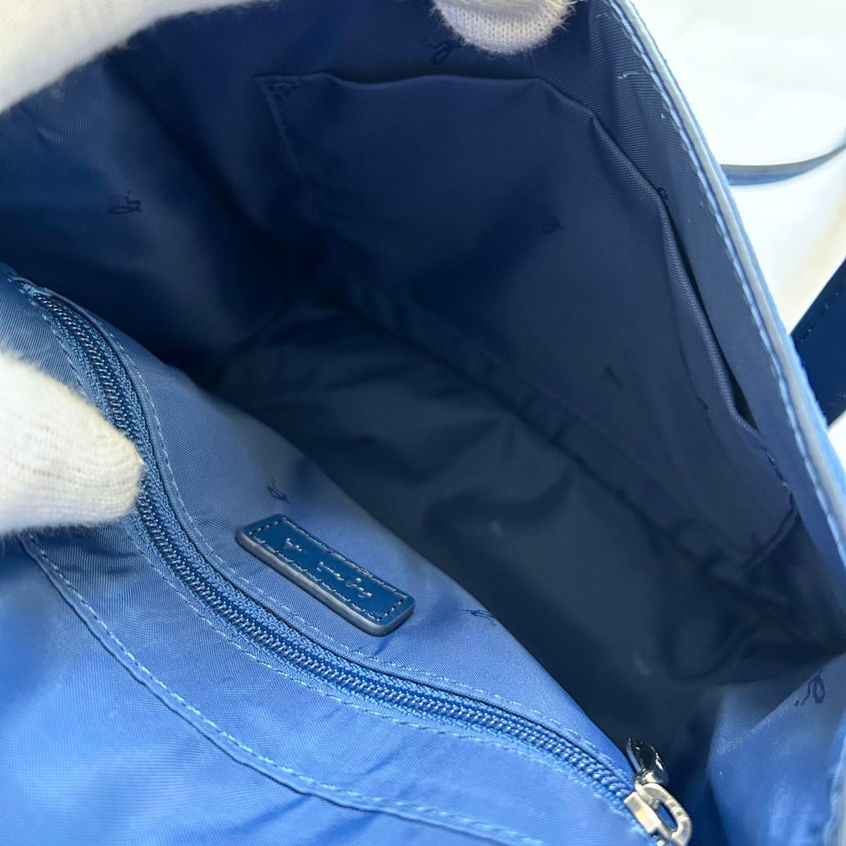 極美品 2way アニエスベー ショルダーバッグ ブルー 羊革 miyuki 極美品 2way アニエスベー ショルダーバッグ ブルー 羊革 miyuki